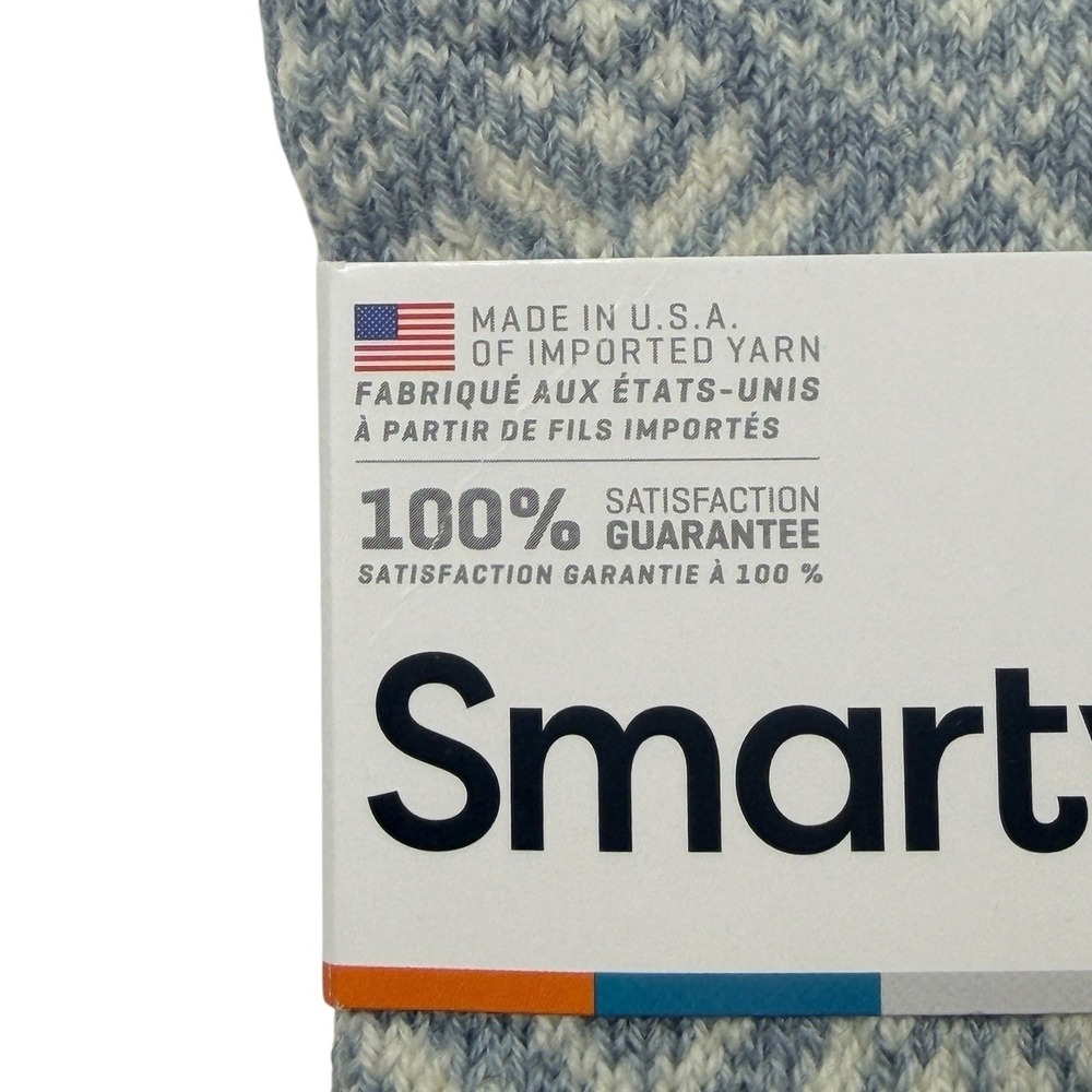 Smartwool Merino Wool Blend Fair Isle Crew Socks Gray Blue Large NWT LOT OF 2 - Picture 6 of 9